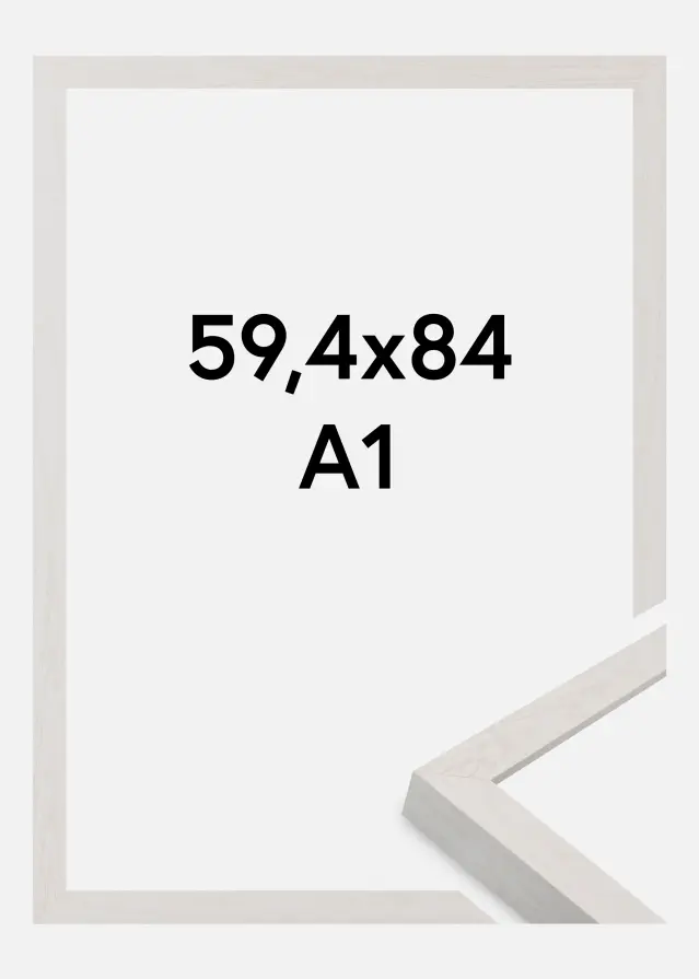 Ramme Wells Akrylglas Hvid 59.4x84 cm (A1)