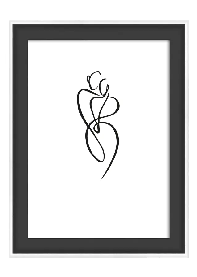 Ramme Silhouette Sort 10x15 cm