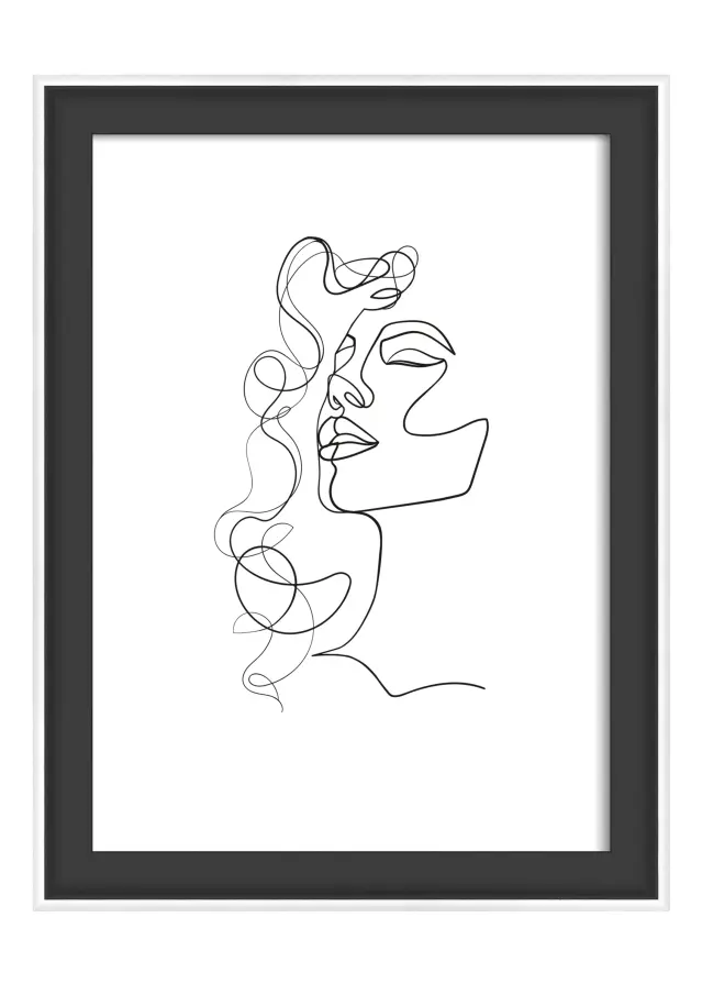 Ramme Silhouette Sort 13x18 cm