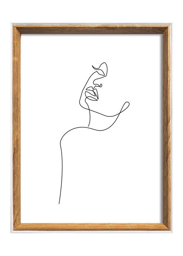 Ramme Silhouette Valnød 18x24 cm