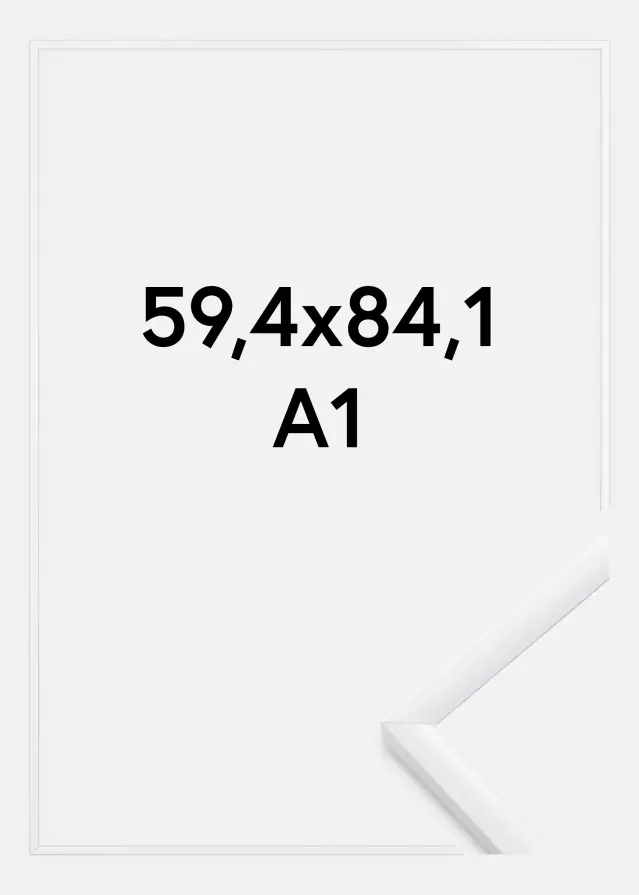 Ramme New Lifestyle Akrylglas Hvid 59,4x84,1 cm (A1)