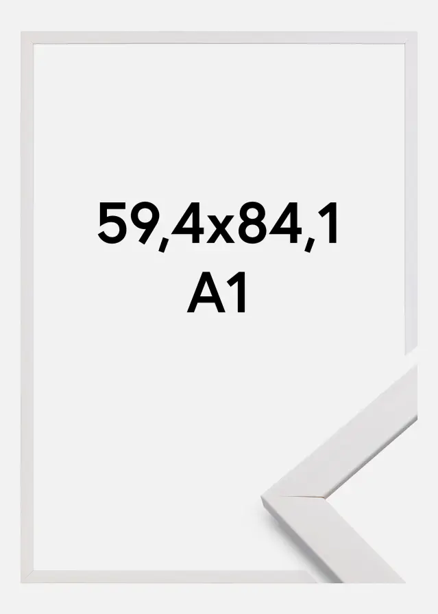 Ramme Stilren Akrylglas Hvid 59,4x84,1 cm (A1)