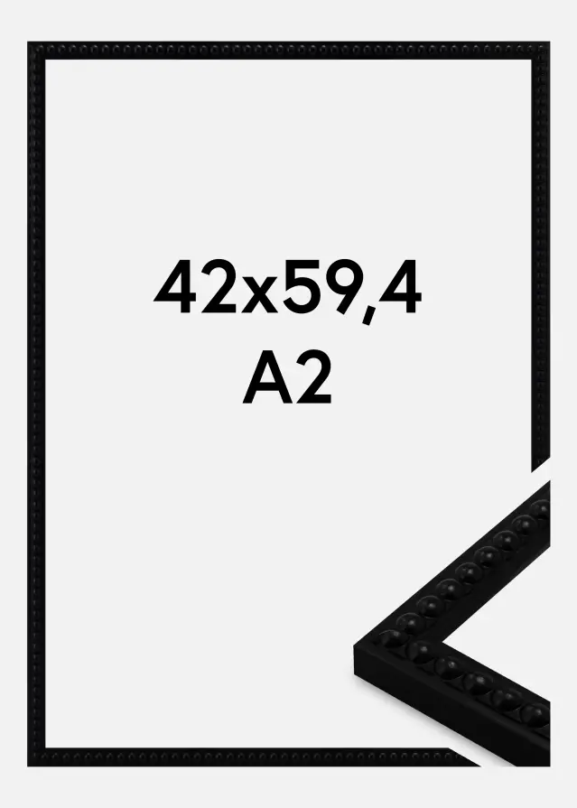 Ramme Perla Akrylglas Black 42x59.4 cm (A2)