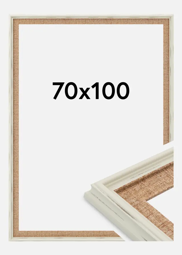 Ramme Sandweave Akrylglas Hvid 70x100 cm