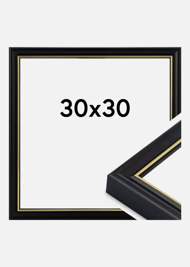 Ramme Canterbury Akrylglas Sort 30x30 cm