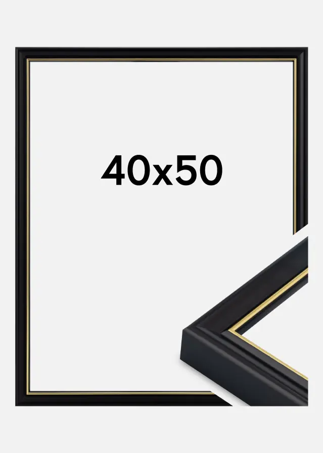 Ramme Canterbury Akrylglas Sort 40x50 cm