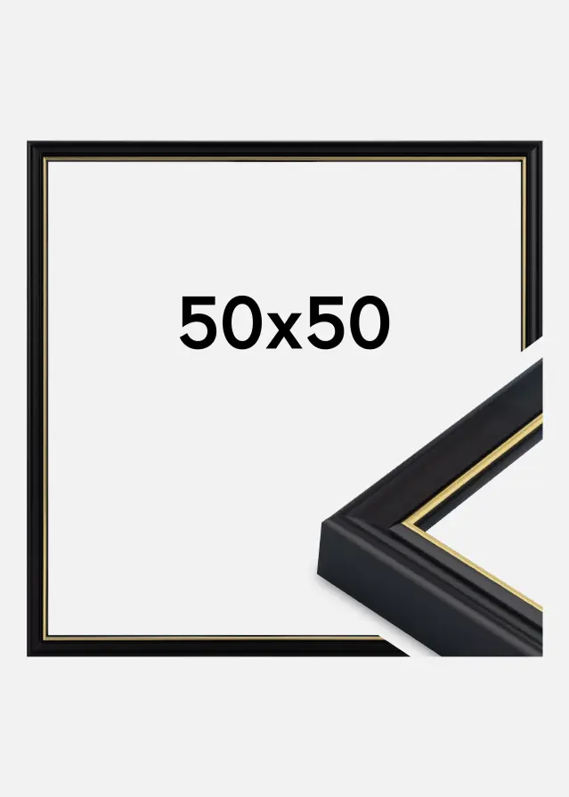 Ramme Canterbury Akrylglas Sort 50x50 cm