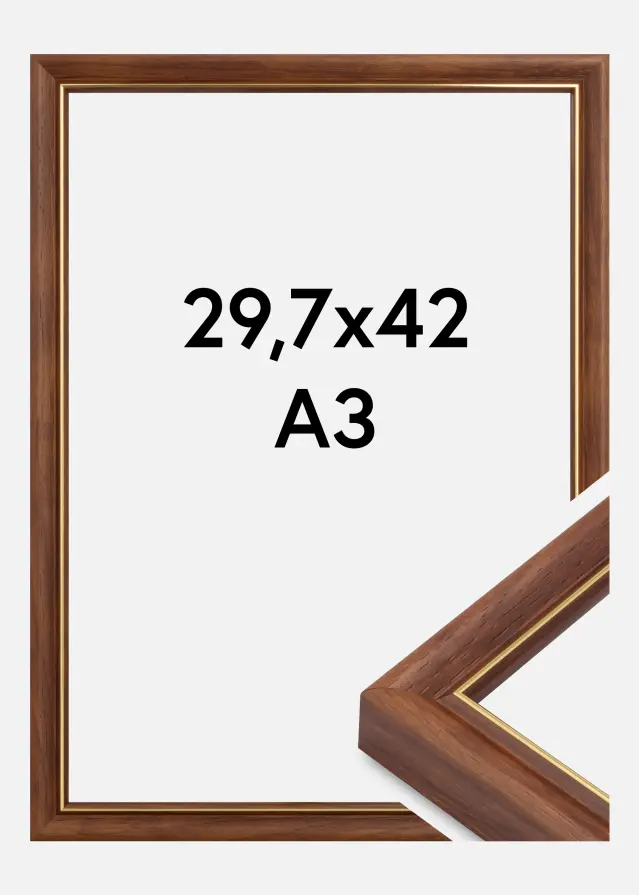 Ramme Canterbury Akrylglas Brun 29,7x42 cm (A3)