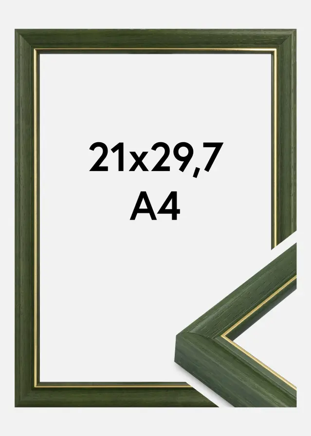 Ramme Canterbury Akrylglas Grøn 21x29,7 cm (A4)