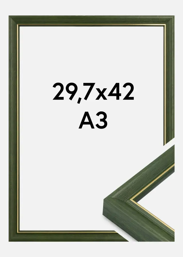 Ramme Canterbury Akrylglas Grøn 29,7x42 cm (A3)