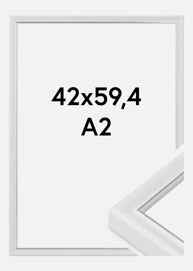 Ramme Canterbury Akrylglas Hvid 42x59,4 cm (A2)
