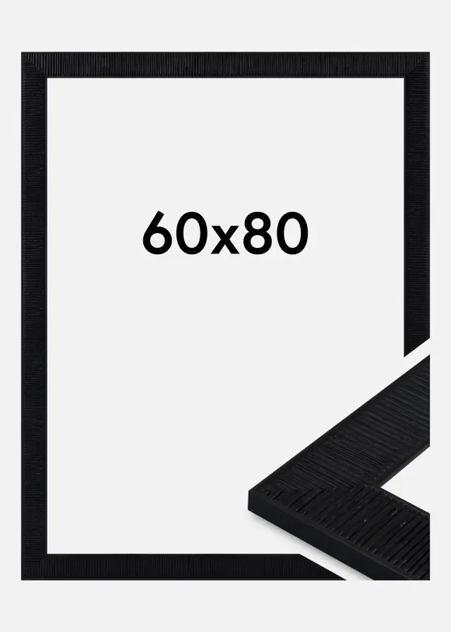 Ramme Linea Akrylglas Black 60x80 cm