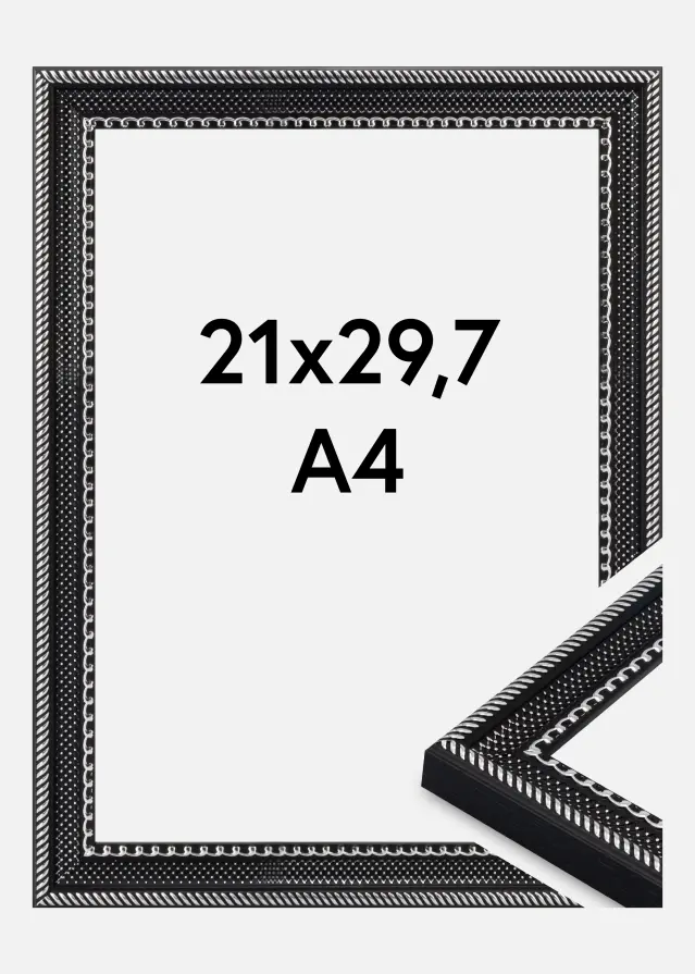 Ramme Trellis Akrylglas Vintage Black 21x29.7 cm (A4)