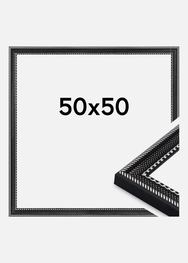 Ramme Trellis Akrylglas Vintage Black 50x50 cm