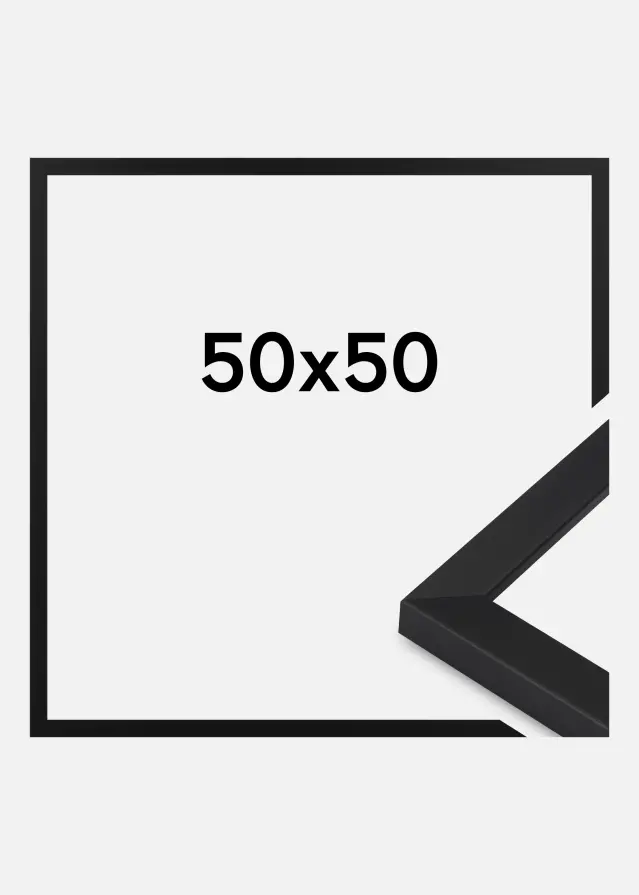 Ramme Oban Akrylglas Sort 50x50 cm