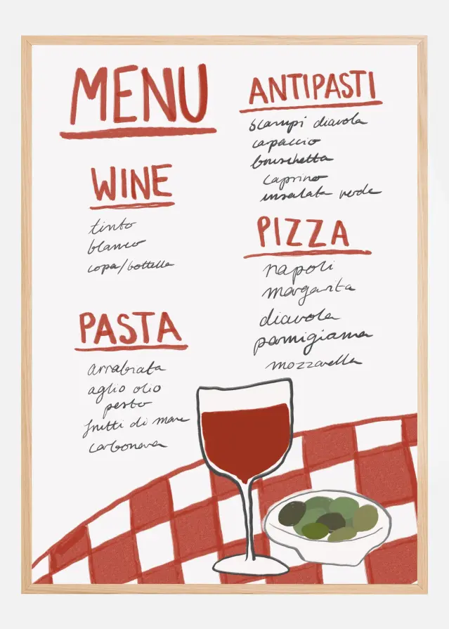 Italian Cuisine Delight Plakat