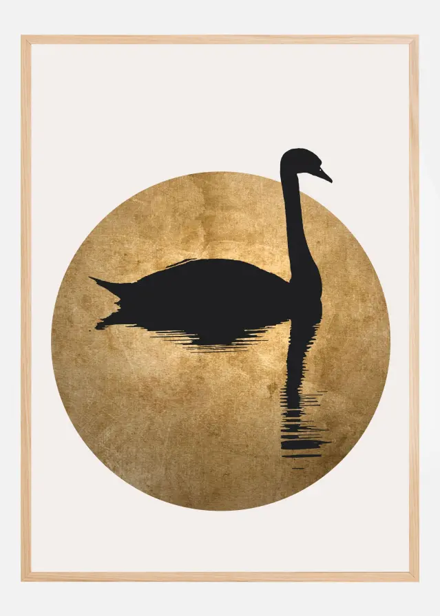 The Swan Gold Plakat