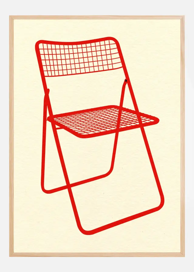 Ted Net Chair Red Plakat