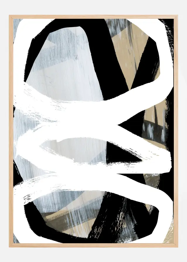 Bold Black On White No3 Plakat