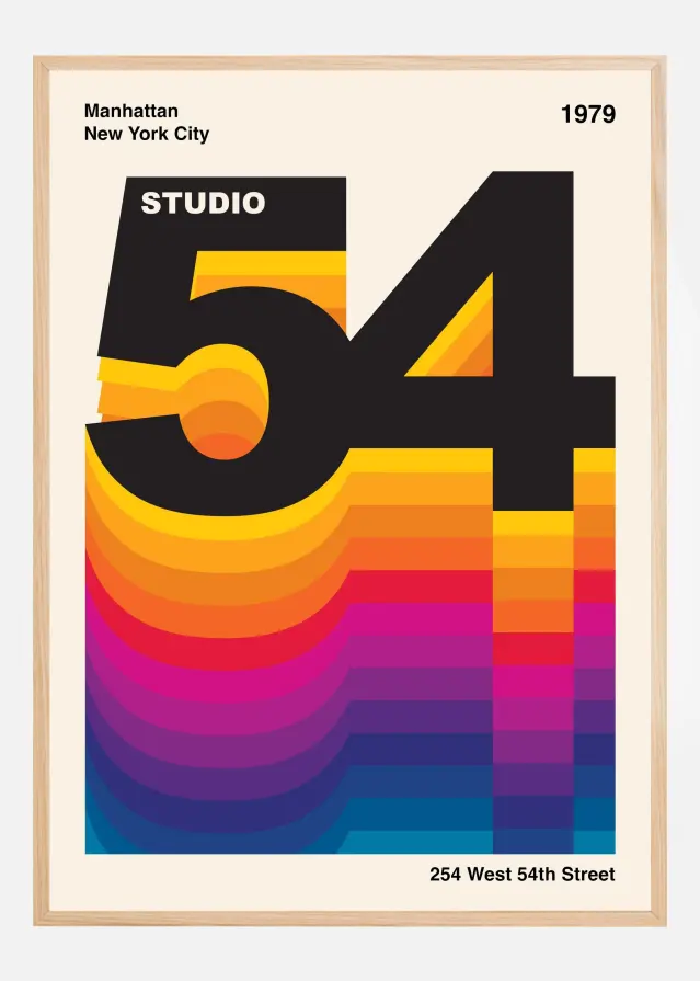 Studio 54 Retro Design Plakat
