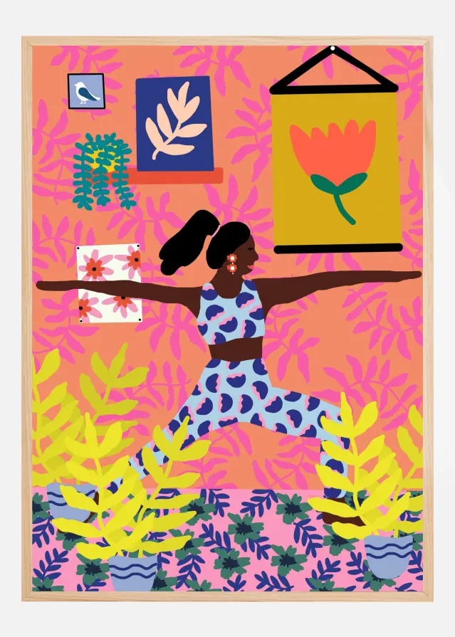 Yoga Warrior Position Plakat