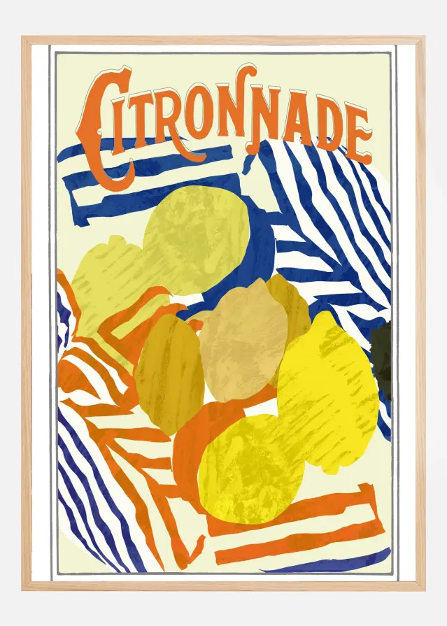 Citronnade Orange and Blue Plakat