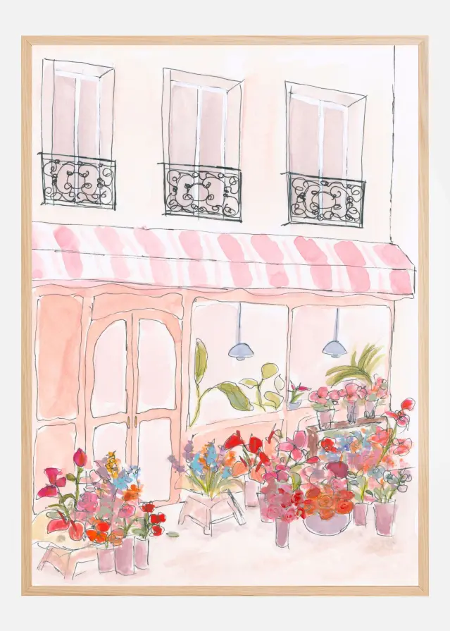 Pink Flower Shop Plakat