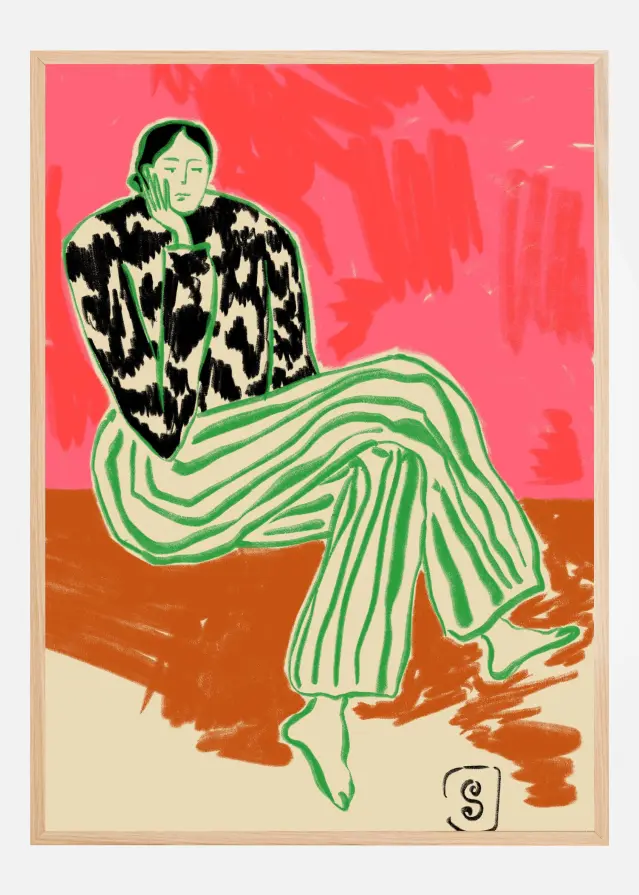 Calm Woman Portrait Plakat