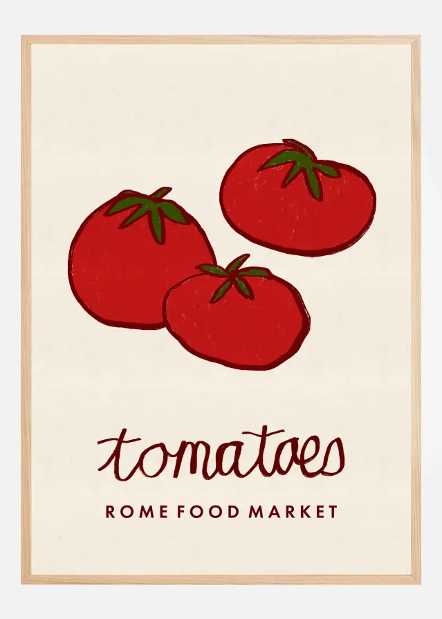 Food Art - Tomatoes Rome Food Market Plakat