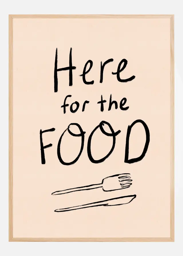 Here for the Food Typography Plakat