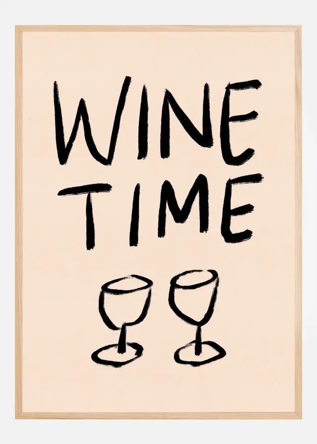 Wine Time Trendy Typography Plakat