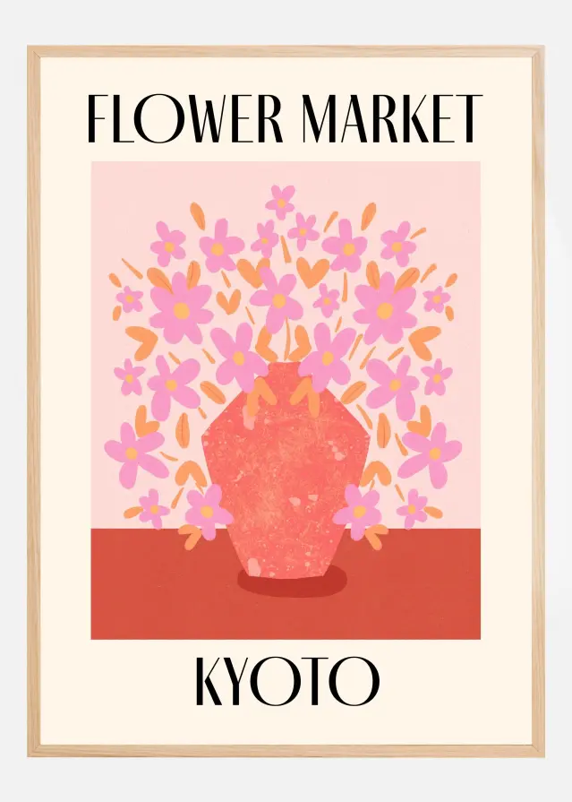 Kyoto Flower Market Japan Travel Plakat