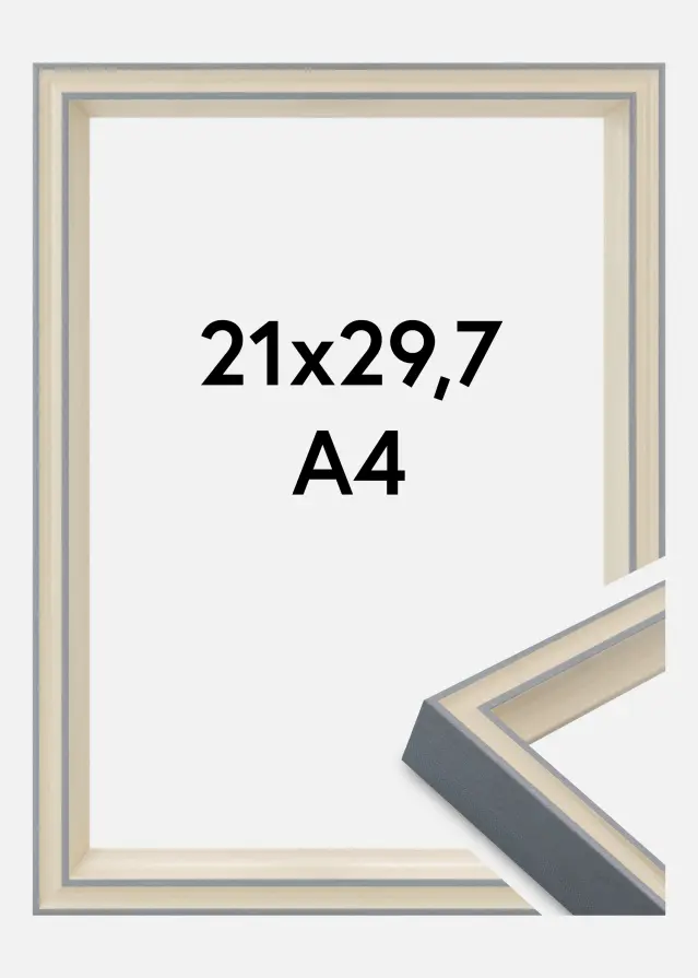Ramme Riga Akrylglas Grå 21x29,7 cm (A4)