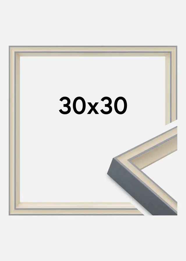 Ramme Riga Akrylglas Stone White / Bluish Grey 30x30 cm