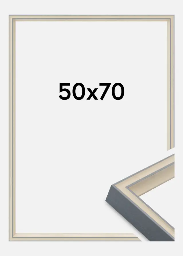 Ramme Riga Akrylglas Grå 50x70 cm