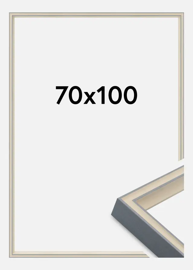 Ramme Riga Akrylglas Grå 70x100 cm