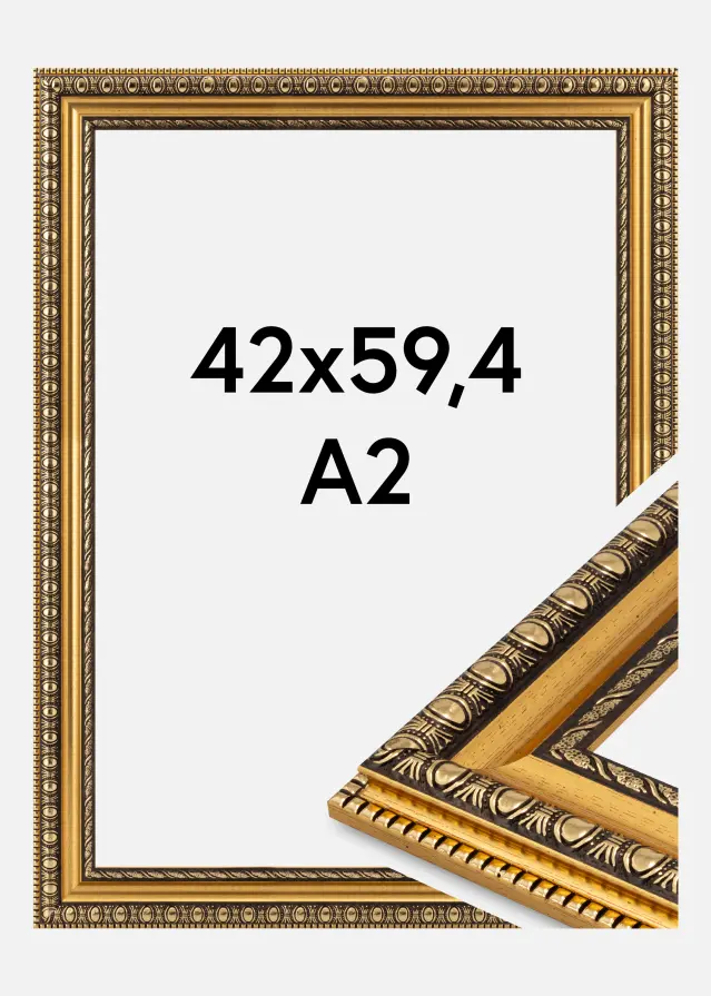 Ramme Ornato Akrylglas Gold 42x59.4 cm (A2)