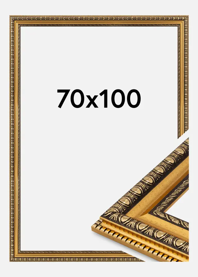 Ramme Ornato Akrylglas Gold 70x100 cm