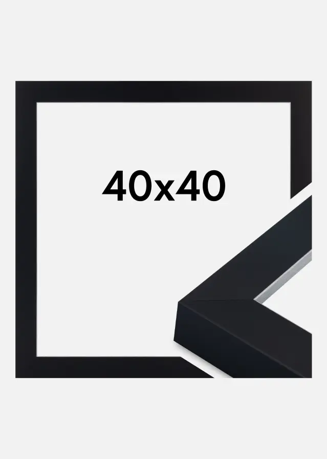 Ramme Sussex Akrylglas Sort/Sølv 40x40 cm