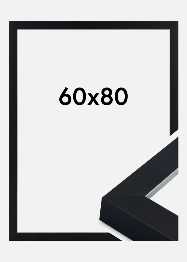 Ramme Sussex Akrylglas Sort/Sølv 60x80 cm