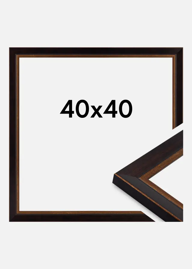 Ramme Apex Akrylglas Black / Mahogany 40x40 cm