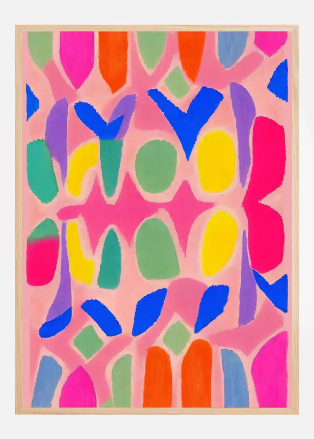 Pastel Neon Pattern Plakat