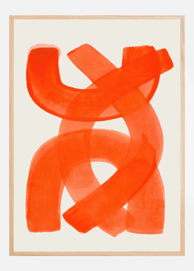 Orange Strokes Plakat