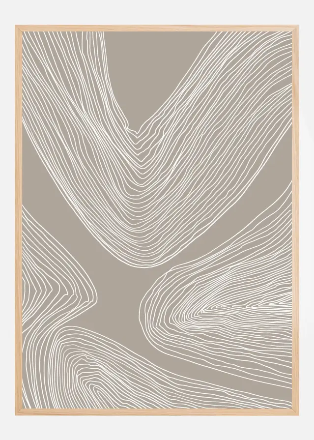 Flowing Contours Line Art Plakat