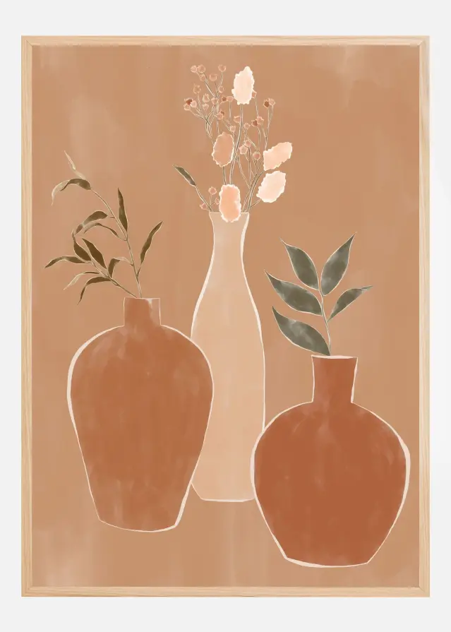 Set of Flower Vases Plakat