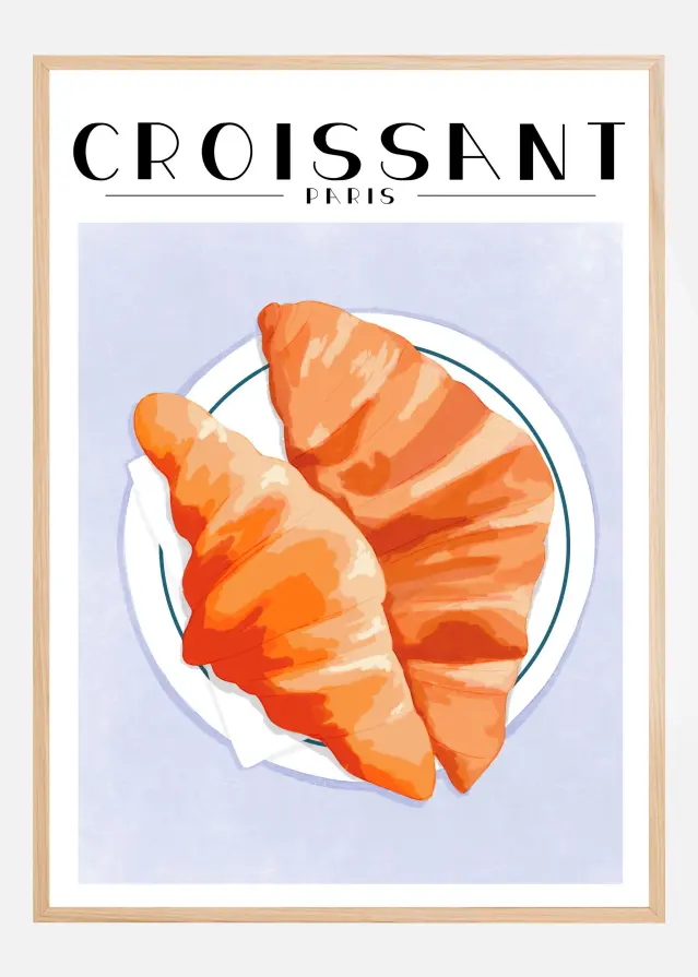 Croissant - Paris Plakat
