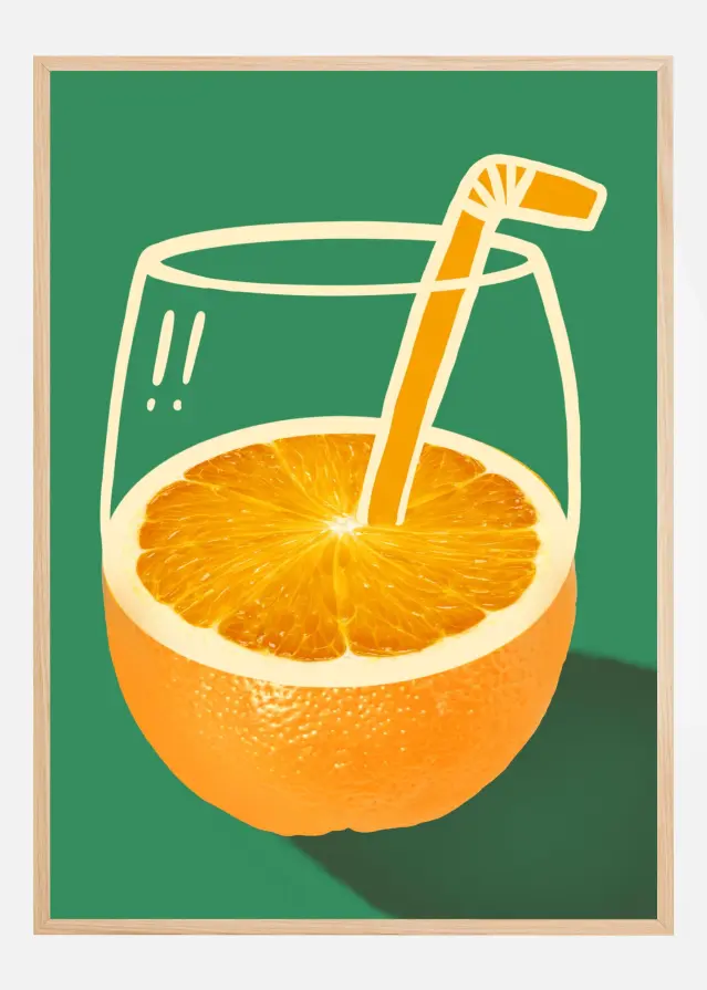 Vibrant Orange Cleverly Illustrated Plakat