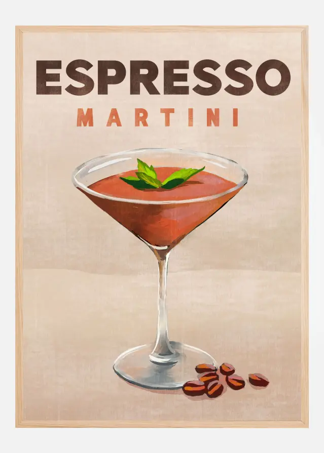 Espresso Martini Cocktail Bar Decor Plakat