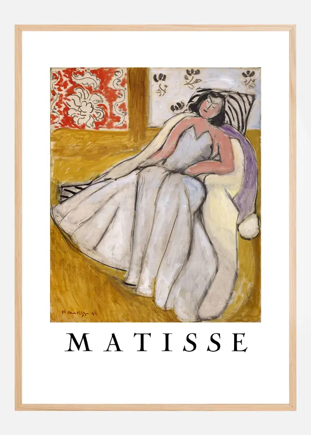 Jeune Femme An La Pelisse Blanche - Henri Matisse Plakat