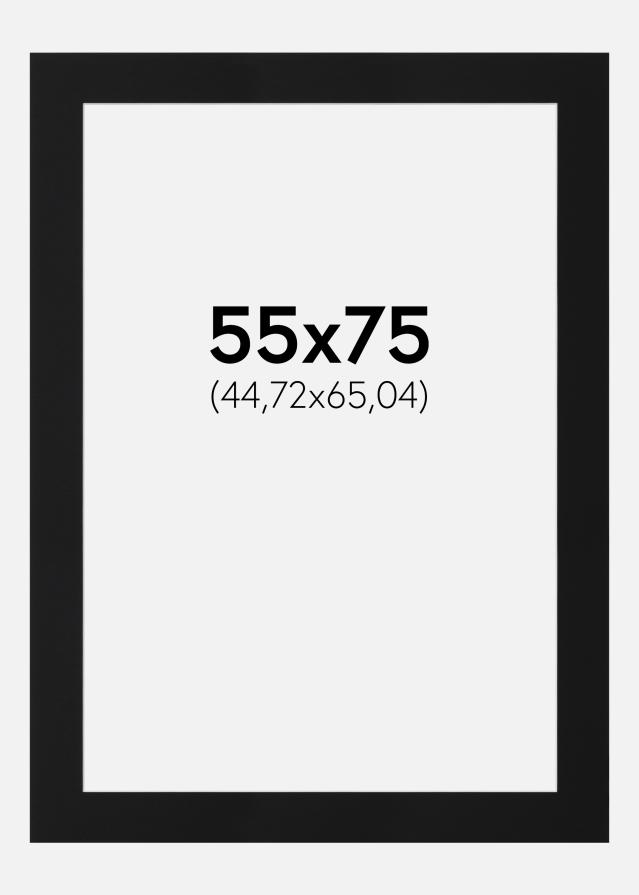 Passepartout Sort Standard (Hvid kerne) 55x75 cm (44,72x65,04)